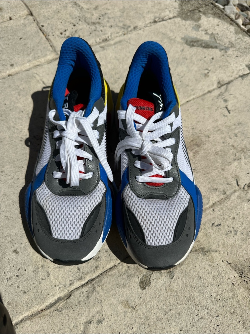 Puma RS-X Athletic Sneakers in White, Blue, Gray